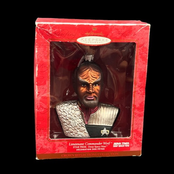 Star Trek Lieutenant Commander Worf Legendary Klingon Hand Blown Glass Ornament - Picture 1 of 16